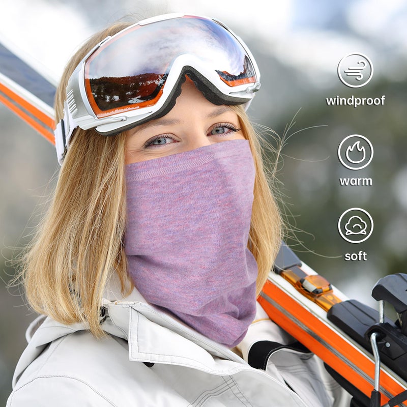 EXski Winter Neck Gaiter Warmer, Soft Fleece Face Mask Scarf for Cold Weather Skiing Cycling Outdoor Sports - Image 4